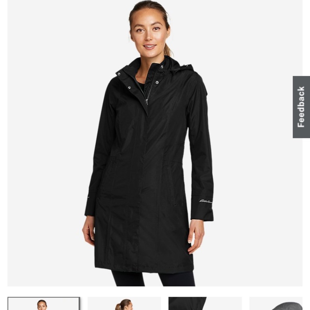 Long, Eddie Bauer, hooded, raincoat